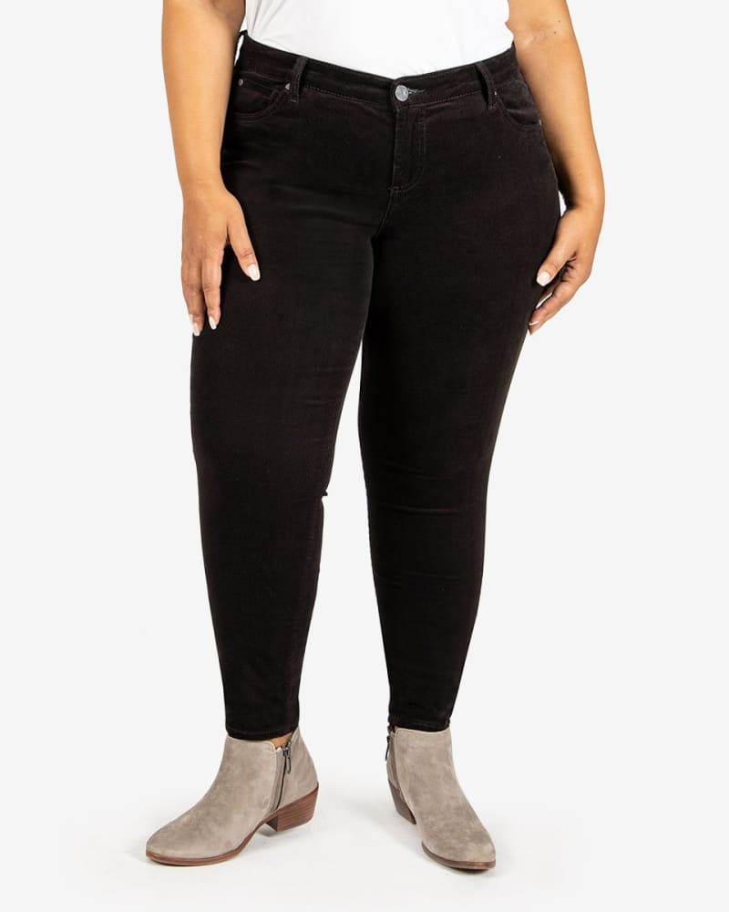 Plus size model wearing Claire Corduroy Pants by Kut From The Kloth | Dia&Co | dia_product_style_image_id:170133